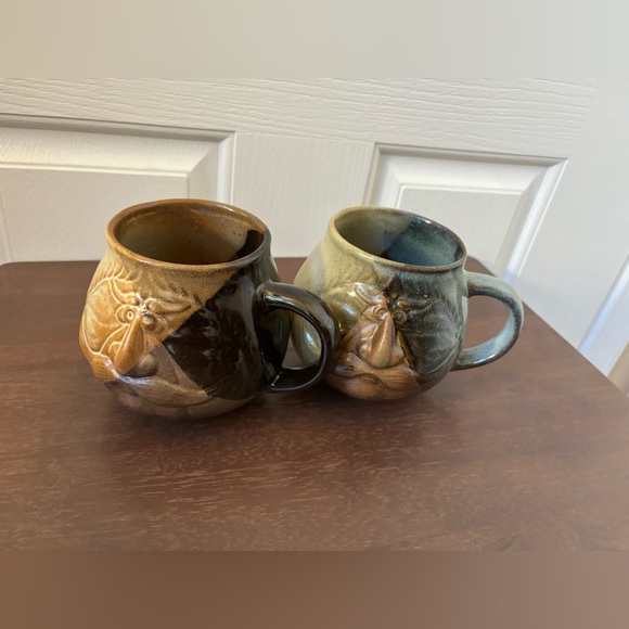 2 Vintage Pottery Craft ‘USA 70s Expression Face Ceramic Mugs - Picture 11 of 12